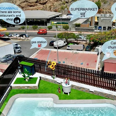 Villa Big Puerto Rico In Front Of The Shopping Center With Private Heated Saltwater Pool With Jacuzzi & Arcade Games & T Able Foot Ball Puerto Rico (Gran Canaria)